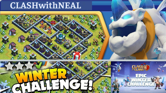 3 STAR EPIC WINTER CHALLENGE - CLASH OF CLANS (COC)