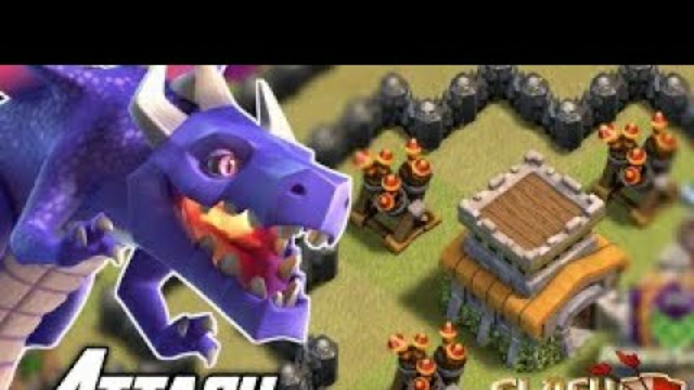 Dragon & Lightning Spell Th8 War Attack with - Clash of Clans