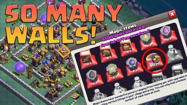 USING ALMOST 100 WALL RINGS!! | Clash of Clans