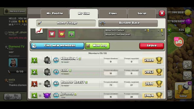 Live Streaming Clash Of Clans on Happy New Year Special Builder Base, CWL & 3 Star attacks