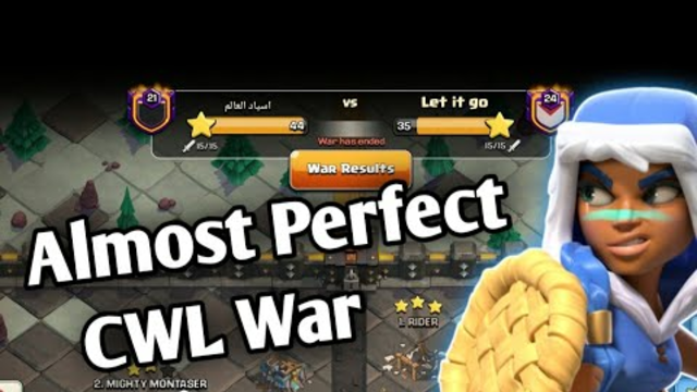 Th13 Almost Perfect CWL War | 44 Stars | Clash Of Clans