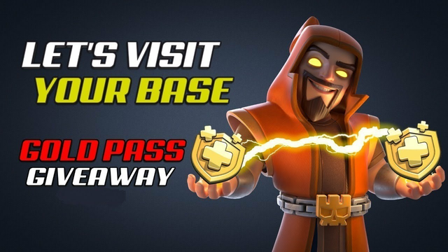 Clash of clans base visit and giveaway  #clashofclanslive  #goldpassgiveaway