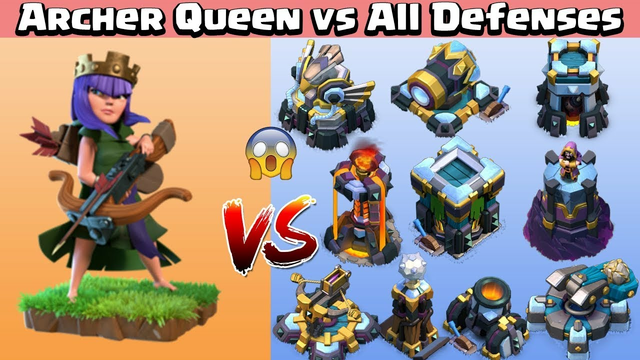 Archer Queen Vs All Defenses | Clash of Clans | Gameplay | COC | #clashon