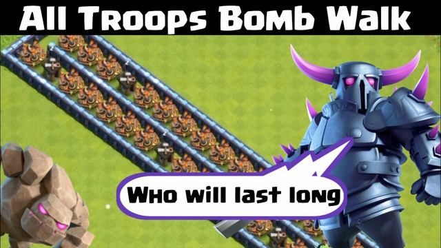 Giant Bomb Vs All troops Clash of clans | Coc Gaint Bomb