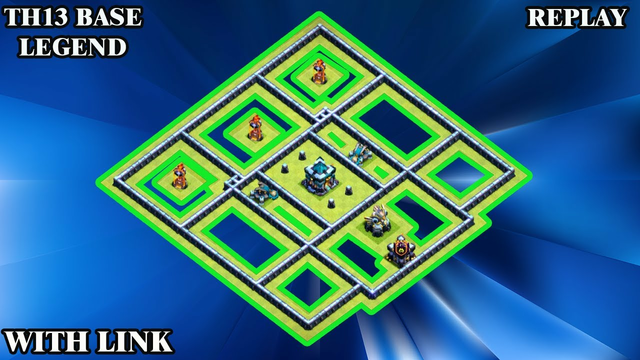 TH13 Base Legend + TH13 Base With Link | TH13 Attack Replay Clash of Clans