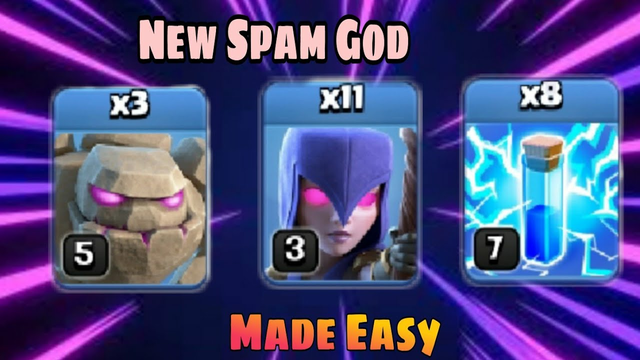 Spam Witches Are God At Th10||Th10 All New Zap GoWitch||Clash Of Clans