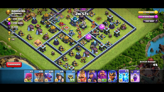 CLASH OF CLANS || RUSH BACE || ATTACK|| FULL MAX BACE