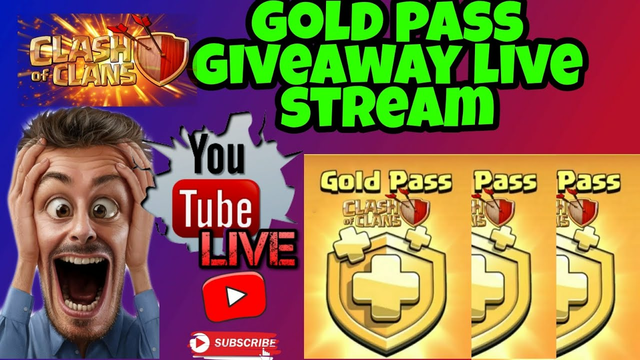 #Goldpass giveaway live stream Clash of Clans//#varunsatyal