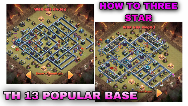 How to 3 star TH 13 popular base | Clash of clans attack strategy