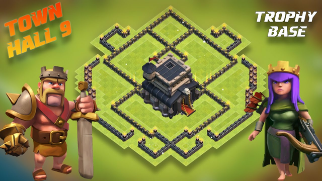 Clash of Clans (coc) |  Town Hall 9 Trophy Pushing Base New Update | Th9 New Defense Base 2021