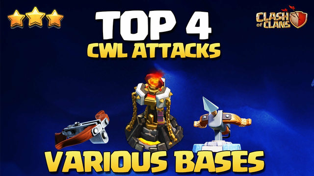 TOP 4 CWL ATTACKS with SWAG | HOW TO 3 STAR TH11 CWL BASE on SINGLE INFERNO BASES clash of clans Coc