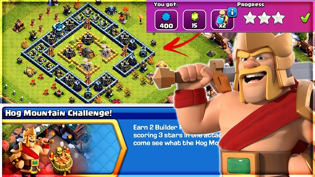 How To 3 Star New HOG MOUNTAIN CHALLENGE!!! Clash of Clans....