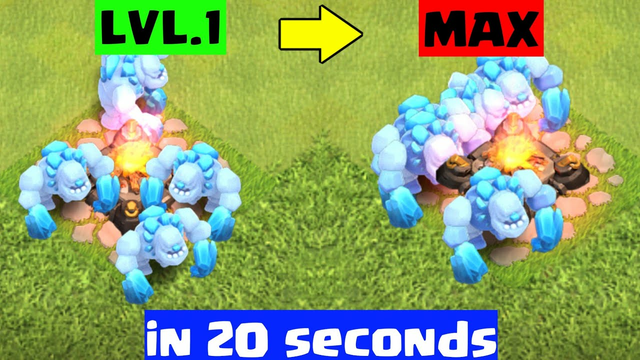 UPGRADING ICE GOLEM IN 20 SECONDS | Clash of Clans