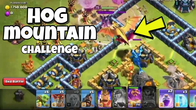 Attempting the hog mountain challenge and I failed!! ( clash of clans)