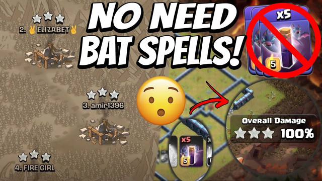 SAVED 5 BAT SPELLS??,  Best Of 40vs40 Classic War TH13 Attacks - Clash of Clans