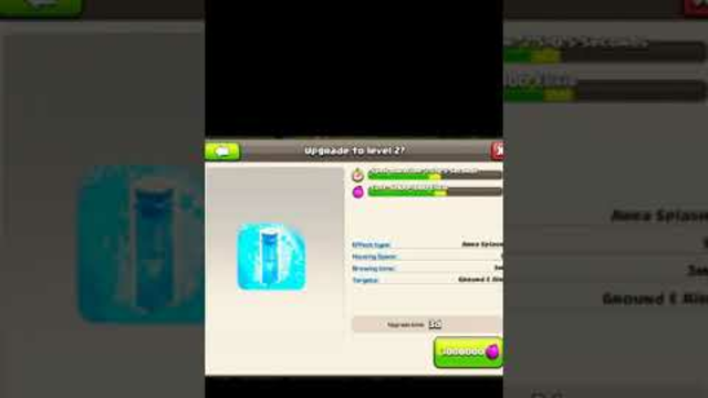 Freeze Spell 1 to Max LvL Clash of Clans #shorts