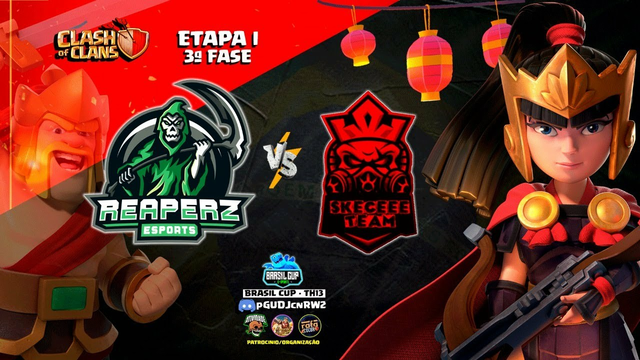 BRASIL CUP - REAPERZ  E-SPORTS vs SKECEE TEAM - ELIMINATORIAS / CLASH OF CLANS