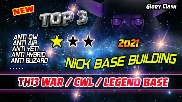 TOP 3 Nick Base Builder / Best Th13 CWL & Trophy War Bases 2021/Anti 2-3 Star/ Clash of clans #758