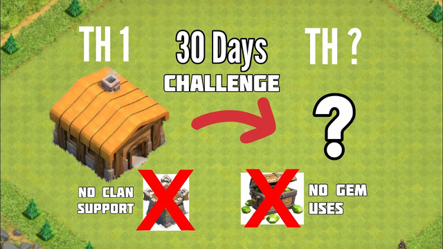 I Spent 30 Days In Clash Of Clans (No Clan Support, No Gem Uses, & No TH Rushing)