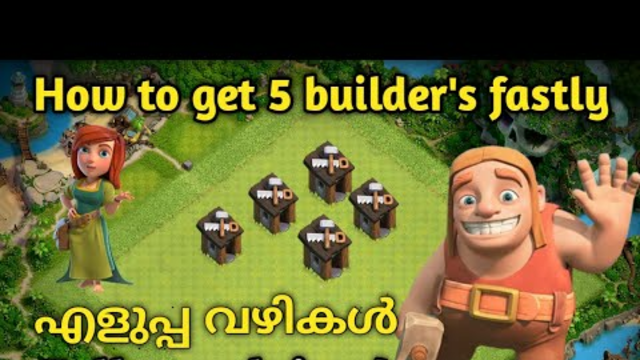 How to buy all builders fastly | Easily unlock all 5 builder's | coc malayalam | clash with leo