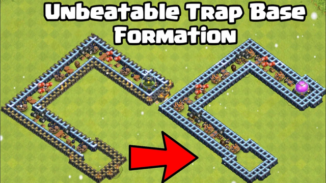 Ultimate Traps Base Formation | Traps Vs All Troops | Clash Of Clans |