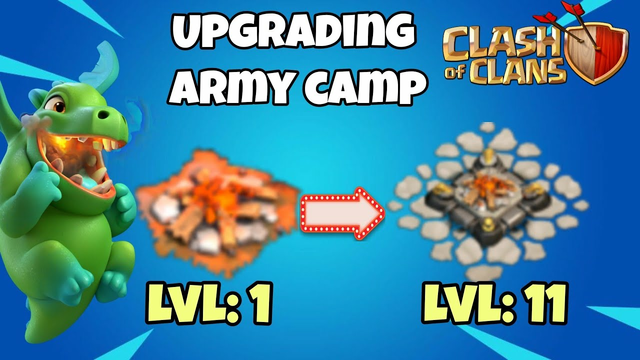 New! Clash Of Clans Army Camp Upgrade From Level 1 To Max Level | Shorts | Clash Of Clans