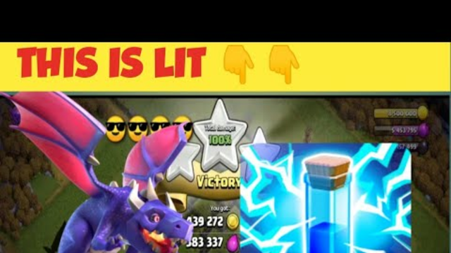Dragons + light spell is lit | clash of clans