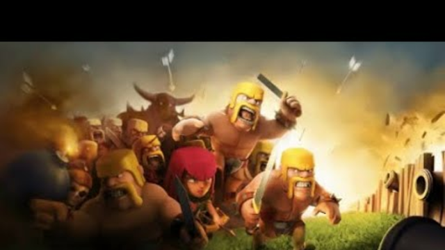 Playing  clash of clans