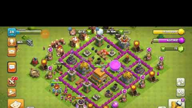 clash of clans- my th6 base attack style