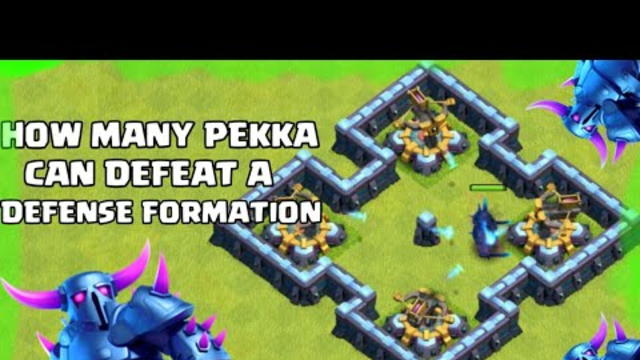 How Many P.E.K.K.A Can Destroy Full Defenses Formation On Coc | Clash Of Clans  |