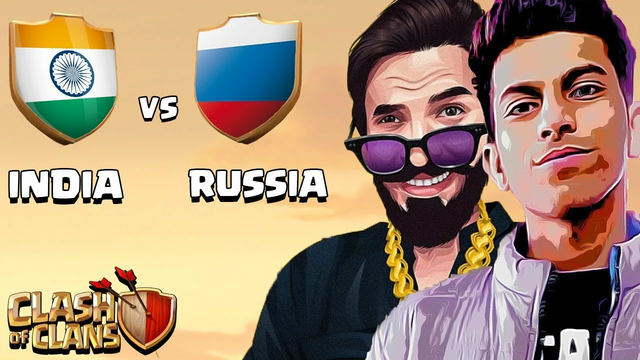 INDIA vs RUSSIA Live Clan War Clash of Clans - COC ft. @PAPA Mogambo. CK