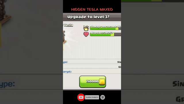 Hidden Tesla Maxed Out || Builder Base Upgrade | Clash Of Clans #Shorts