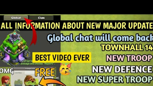BIGGEST UPDATE CLASH OF CLANS | COC NEW UPDATE | TH14, NEW TROOP, NEW SUPER TROOP, GLOBAL CHAT COC