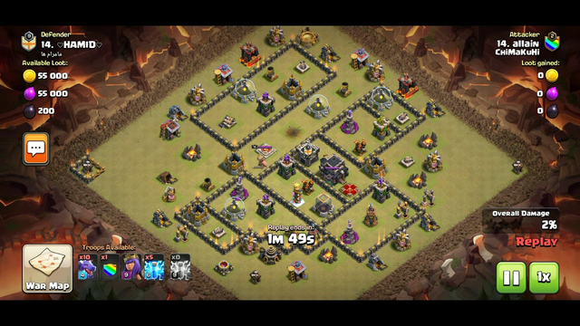 CLASH OF CLANS (TOWNHALL 9 DRAG ATTACK)