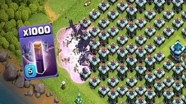 1000 bat spell incredible attack on coc || modded apk