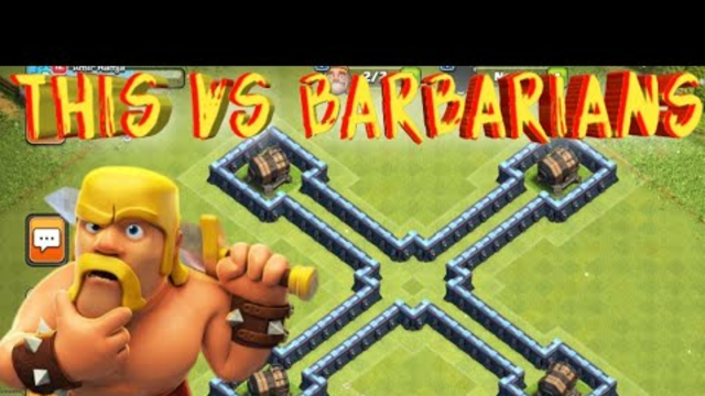4 Giant Cannons Vs Barbarians in Clash of Clans #Shorts