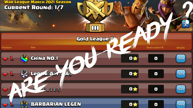 Clash Of Clans | BARBARIAN LEGEND |CWL  | WATCHING YOUR BASE