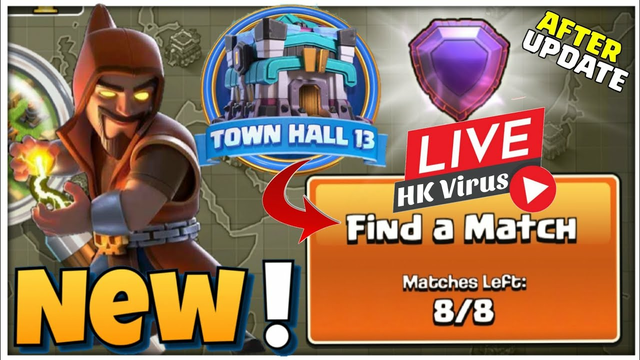 Th13 / Th11 Trophy Push Live /Challenge/coc live/Clash of clans Topic Live/March The rogue hero Skin