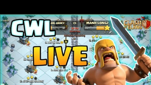 LIVE CWL IN CLASH OF CLANS|CLASH OF CLANS LIVE