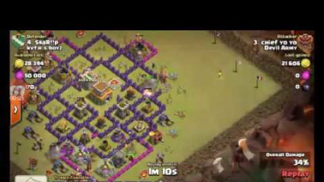 Clash of Clans| Th8 attack strategies|Epic heal spell fail