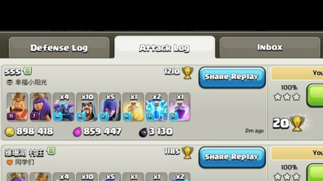 Raiding a 800000 coins and 800000 elixir in clash of clans