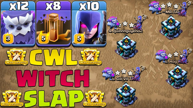 Yeti Witch Combo Attack With Earthquake Spell !! Clash Of Clans Th13 Attack Strategy 2021 CWL