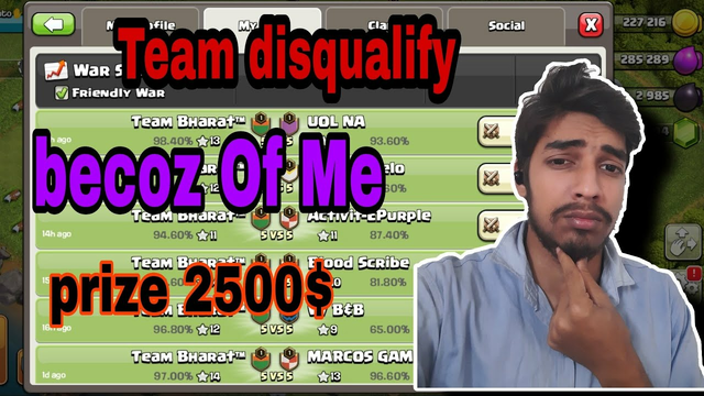 2500$ Tournament, we disqualify after beating every team,Heart breaking moment....coc
