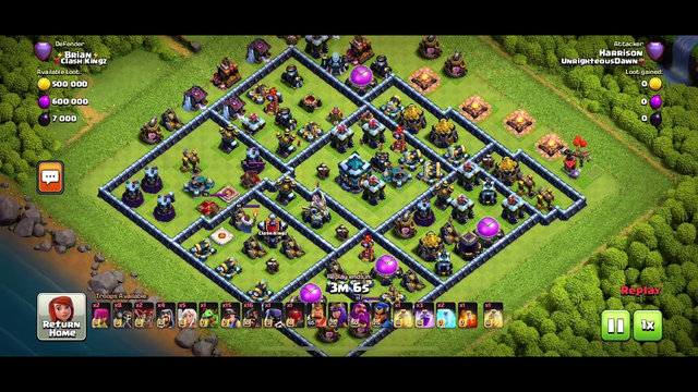 Clash of Clans - Town Hall 13 Hybrid Attack