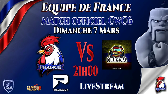 COUPE DU MONDE CLASH OF CLANS - Quart de Finale - FRANCE vs COLOMBIE  | CWC S6