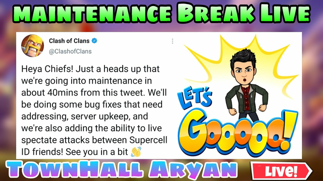 Maintenance Break Live In Clash Of Clans | New Update ??