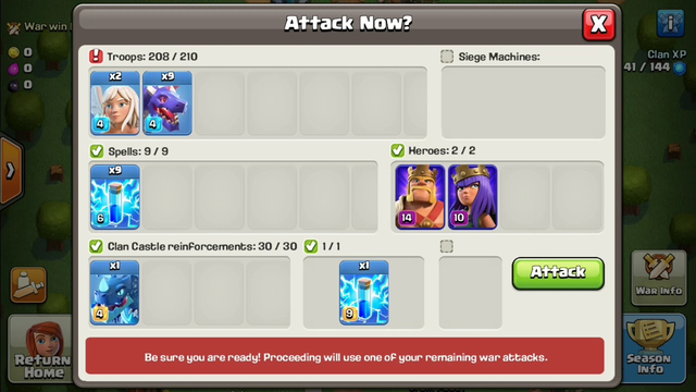 Clan War League 6th Day Attack @Clash of Clans