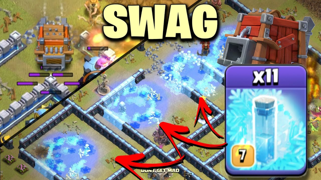 11 Freeze Spells Dragon Attack Strategy Is So Powerful - TH13 Dragon Freeze Attack 2021 - COC