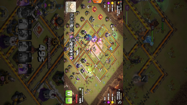 clash of clans Attacks TH12clan war attack all witches !!!!!
