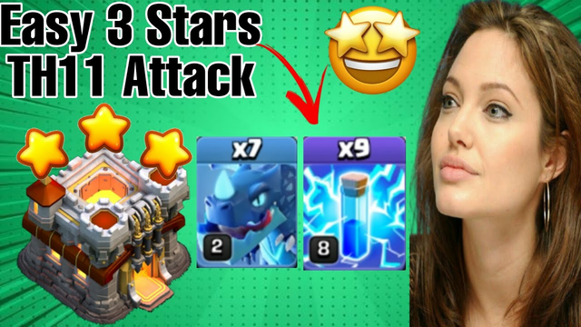 Easy 3 Stars Town Hall 11 Attack ( TH11 Attack Strategy ) | clash of clans #Shorts